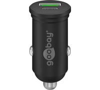 Goobay 61739 - Caricabatteria da auto Dual USB, ricarica rapida, USB 3.0 e USB-C/adattatore accendisigari per auto con erogazione di potenza 45 W a 12-24 V