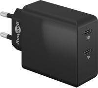 GOOBAY 61757 - CARICABATTERIE USB (PD), 5-20 V, 3 A, 36 W, USB-C, 2 porte, nero