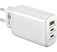 Goobay 61759 Multiport USB-C Caricatore 65W / Caricatore Rapido PD Universale/USB Alimentatore Adattatore/Spina di Ricarica Fast Charger/Samsung S22, iPhone 14 / Bianco