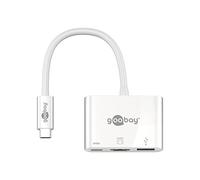 Goobay 62104 Adattatore Multiporta da USB-C a HDMI, PD, Bianco, 0.15 m Lunghezza
