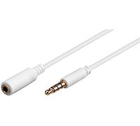 goobay 62360 Cavo di prolunga Audio e per Cuffie AUX, 4 poli, 3,5 mm Slim, CU, 1 m Lunghezza del Cavo