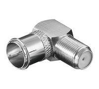 Goobay 63457 Adattatore ad angolo: Spina F (Quick) > Presa F 90° - rame