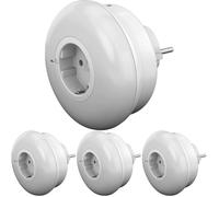 goobay 64566 Luce notturna LED per presa di corrente/luce snooze per bambini/luce per presa corrente/sensore crepuscolare e presa di contatto protettiva / 3 modalità funzionamento (ON/OFF/AUTO)