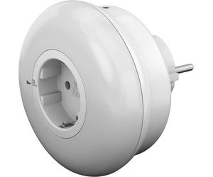 goobay 64566 Luce notturna LED per presa di corrente/luce snooze per bambini/luce per presa corrente/sensore crepuscolare e presa di contatto protettiva / 3 modalità funzionamento (ON/OFF/AUTO)