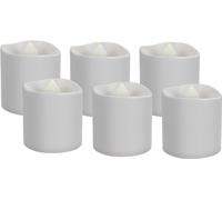 goobay 64603 - Set di 6 candele a LED, con timer, ricaricabili USB, con batteria, 6 piccole candele a LED ricaricabili