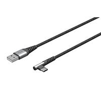 GOOBAY 64655 - Cavo dati/ricarica spina USB A > angolato USB-C, 0,5 m.