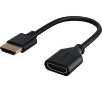 goobay 64824 - Adattatore flessibile HDMI 4K @ 60 Hz, estensione per cavo HDMI, prolunga HDMI, connettore HDMI, flessibile e flessibile, per monitor, PS5, Xbox, Apple TV/nero, 10 cm