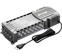goobay 64875 Interruttore multiswitch satellitare compatto, 5 ingressi, 12 uscite, 4K, 8 K, UHD/DAB+, per 12 partecipanti