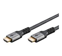 goobay 64998 Cavo HDMI High Speed con Ethernet 2.0 / risoluzioni UHD fino a 4K @ 50/60 / Prolunga HDMI per PS5, Xbox, Apple TV 4k / prese dorate evitano la corrosione/grigio / 15m
