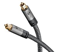 goobay 65304 Cavo audio ottico Toslink da 1 m/Compatibile con soundbar, impianti stereo, home cinema, PS4, Xbox/fibra ottica/connessione placcata oro