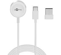 goobay 65343 Caricabatterie per Apple Watch/Wireless Charger/Compatibile con tutti i modelli di Apple Watch SE/8/7/6/5/4/3/2/In dattatore USB
