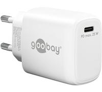 goobay 65368 - Caricatore rapido USB C PD Nano (25 W) / adattatore per cavo di ricarica USB C/caricatore Quick Charge/per cavo di ricarica iPhone, cavo di ricarica Samsung e altri telefoni