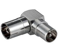 Goobay 65391 Adattatore TV coaxial ad angolo: Presa coassiale > Spina coassiale 90° - metallo