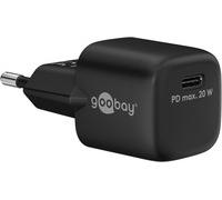 GOOBAY 65403 - Caricabatterie USB, 20 W, 1 USB-C (PD), GaN, nero