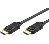 Goobay 65923 Cavo di Collegamento Display Port 1.2, Dorato, Nero, 2m Lunghezza del Cavo