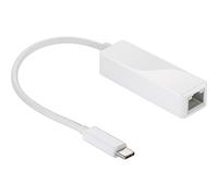 Goobay 66255 USB-C RJ-45 White cable interface/gender adapter - Cable Interface/Gender Adapters (USB-C, RJ-45, White)