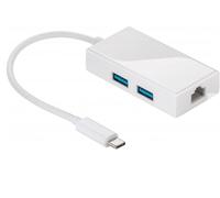 GOOBAY 66269 ADATTATORE MULTIPORTA USB TIPO C DA USB A USB + LAN