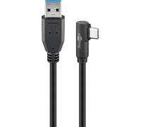 goobay 66500 Super Speed USB-C 90° Angled to USB A 3.0 Charging and Synchronisat