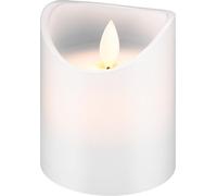 Goobay 66519 Candela di cera a LED alta 10 cm, bianca, bella e sicura soluzione di illuminazione per molti ambienti come casa e loggia, uffici, scuole o case di riposo