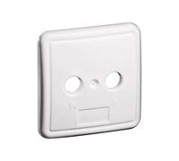 Goobay 67050 Copertura a 2 Fori per Prese Antenna, Bianco
