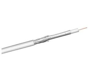 Goobay 67095 - Cavo antenna coassiale 100 dB, 2 connettori schermati CU, bianco, lunghezza 50 m