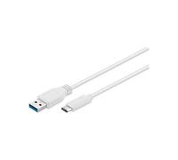 Goobay 67189 Cavo da USB-C a USB 3.0 Tipo A, Bianco, 0.2 m Lunghezza del Cavo