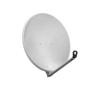 Goobay 67334 Parabola Satellitare in Alluminio da 80 cm, Grigio Chiaro