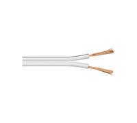 Goobay 67744 Cavo per Altoparlanti 2x0,75mm² CCA a Trefoli / Audio Meterware / Subwoofer / Bianco / 10 m