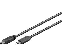 Goobay 67989 Cavo USB 2.0 da USB-C a B, Nero, 0.5 m Lunghezza del Cavo