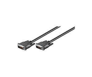 Goobay 68083 Cavo DVI-D FullHD Dual Link, Nichel, Nero, 3 m Lunghezza del Cavo