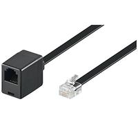 Goobay 68263 Cavo di Collegamento Modulare, Telefonico, Nero, 3m Lunghezza del Cavo