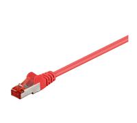 goobay 68277 CAT 6 Cavo di Collegamento, S/FTP (PiMF), Rosso, 0,5m Lunghezza del Cavo
