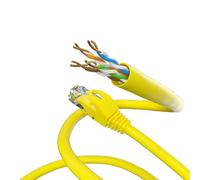 goobay 68376 CAT 5e Cavo di collegamento, U/UTP, Giallo, 5m Lunghezza del Cavo