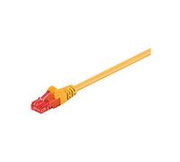 Goobay 68438 CAT 6 Cavo Patch, Rete U/UTP, Giallo, 1m Length