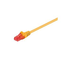 Goobay 68443 CAT 6 Cavo Patch, Rete U/UTP, Giallo, 10m Length