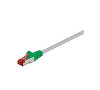 Goobay 68461 CAT 6 Crossover-Cavo Patch, Rete S/FTP (PiMF), Grigio/Verde, 3m Length