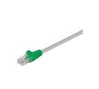 Goobay 68609 CAT 5e Crossover-Cavo Patch, Rete U/UTP, Grigio/Verde, 0.25m Length