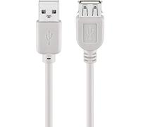 Goobay 68621 Cavo Prolunga USB 2.0 ad Alta Velocità, Grigio, 0.3 m Lunghezza del Cavo