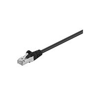 goobay 68675 CAT 5e Cavo di Collegamento, SF/UTP, Nero, 7.5m Lunghezza del Cavo