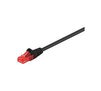 Goobay 68676 CAT 6 Cavo Patch, Rete U/UTP, Nero, 0.5m Length