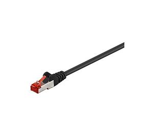 Goobay 68693 CAT 6 Cavo Patch, Rete S/FTP (PiMF), Nero, 1m Length