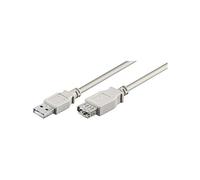 Goobay 68717 Cavo Prolunga USB 2.0 ad Alta Velocità, Grigio, 5 m Lunghezza del Cavo