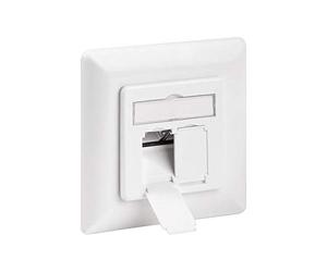 Goobay 68721 Presa a Muro CAT 6a, Bianco