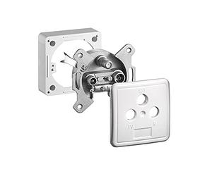 Goobay 68852 Kit Prese Antenna a 3 Fori, Bianco