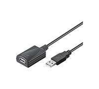 Goobay 68876 Cavo Prolunga Attiva USB 2.0, Oro, Nero, 5 m Lunghezza del Cavo
