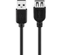 Goobay 68903 Cavo Prolunga USB 2.0 ad Alta Velocità, Nero, 1.8 m Lunghezza del Cavo