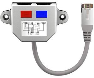 Goobay 68908 Splitter Cavi, Doppler di Rete, Adattatore CAT a Y, Grigio