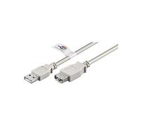 Goobay 68915 Cavo Prolunga USB Tipo A 2.0 ad Alta Velocità con Certificazione USB, Grigio, 3 m Lunghezza del Cavo