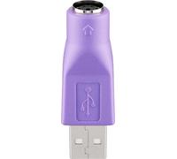 Goobay 68918 Adattatore da USB maschio (tipo A) a Mini-DIN 6 femmina (PS / 2), Viola