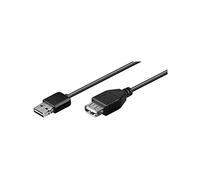 Goobay 69143 Cavo Prolunga USB Tipo A Easy USB, Nero, 0.6 m Lunghezza del Cavo